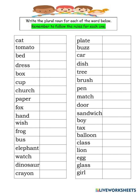 Plural Singular Nouns All Things Grammar Worksheets Library