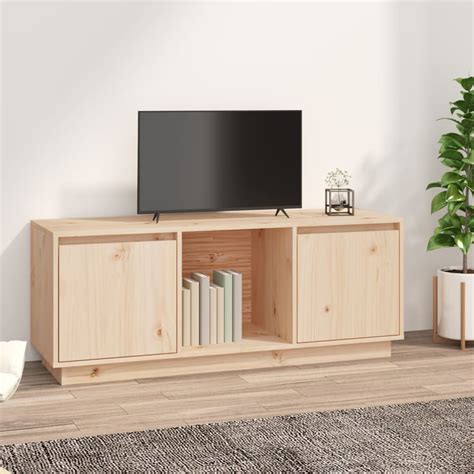 MEUBLE TV MEUBLE HI FI Meuble TV 110 5x35x44 Cm Bois De Pin Massif