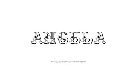 Angela Name Tattoo Designs