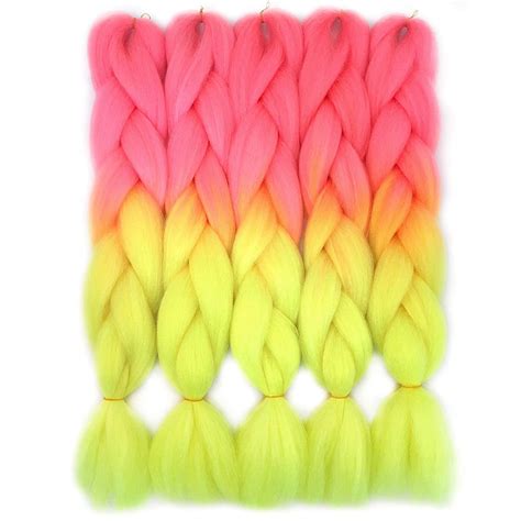 Vckovcko 100 Ombre Jumbo Braiding Hair Synthetic Fiber Extensions 24