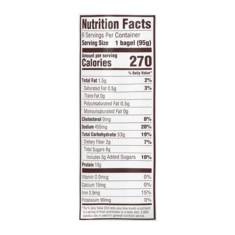 Thomas Bagel Nutrition Facts Besto Blog