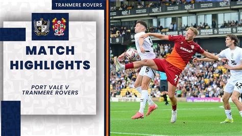 Match Highlights Port Vale V Tranmere Rovers Youtube