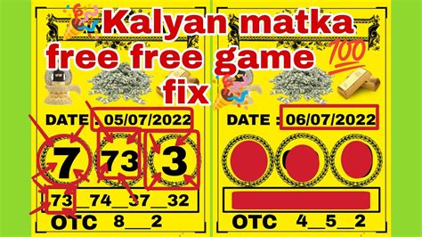 Kalyan Matka Kalyan Matka Fix Open Jodi Chart Free Free