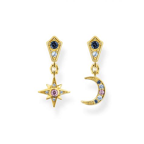 Thomas Sabo Ohrringe Royalty Stern Mond Gold H Helen