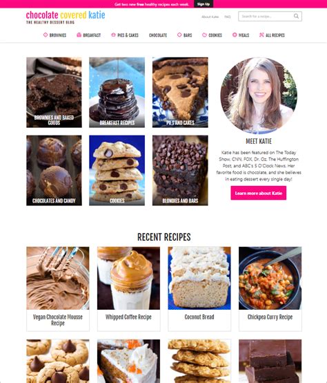 My New Food Blog Design - Chocolate Covered Katie