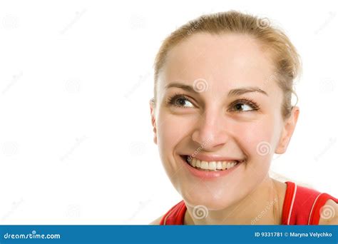 A Sporty Blonde In Red Leotard Stock Image Image Of Exercise Fresh