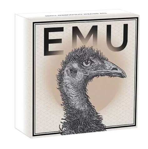 Australijski Emu 1 Uncja Srebra 2023 Colored Smocza Mennica