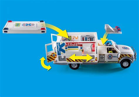 Playmobil City Action Pas Cher Ambulance Avec Secouristes Et Bless