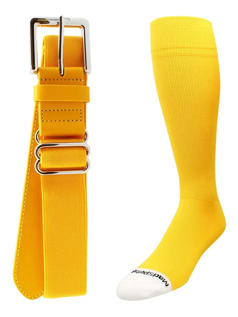 Pro Line Softball Socks And Belt Combo Gold Medium Goldmedium