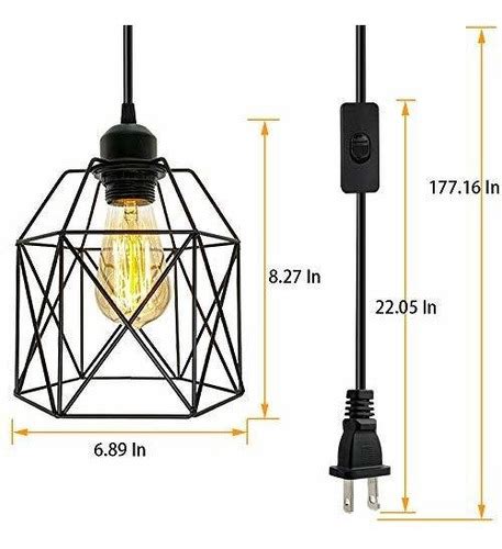 Lámpara Colgante Industrial Con Enchufe Lámpara CoLG Cuotas sin