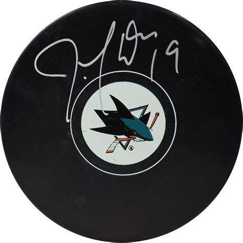 Joe Thornton Autographed San Jose Sharks Puck Frozen Pond Authenticated