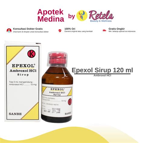 Jual Epexol Sirup 120 Ml Ambroxol Hcl Batuk Mukolitik Asma