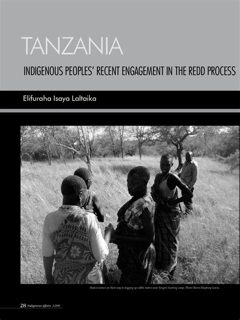 Indigenous Affairs 1 09 Tanzania Indigenous Peoples Recent