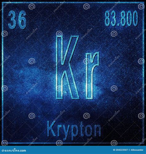 Krypton Chemical Element Vector Illustration | CartoonDealer.com #83098754