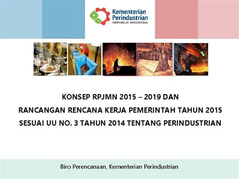 Konsep Rpjmn 2015 2019 Dan Rancangan Rencana Kerja