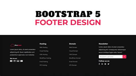 Professional Bootstrap 5 Footer Design How To Create Responsive Footer Youtube