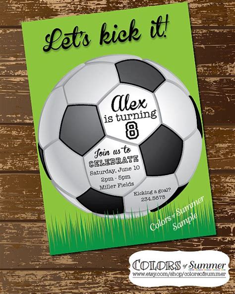 Soccer Invitation Soccer Ball Invitation Soccer Invite Etsy Sports