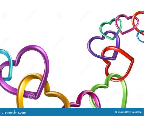 Linked Hearts Clip Art