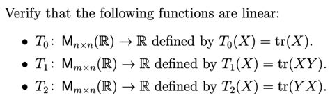 Solved The trace of a square matrix A, written tr(A), is the | Chegg.com