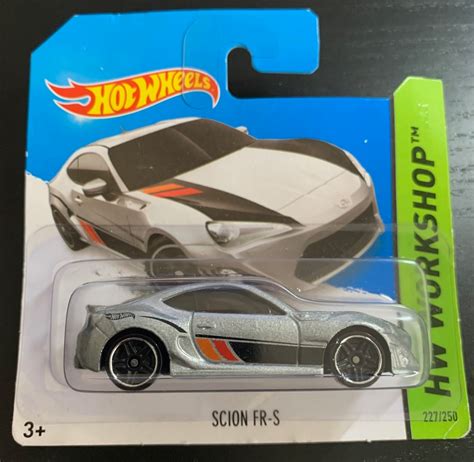Hot Wheels Scion Fr S Toyota Silver With Red Interior 2014 HW Workshop Hard To Find Collector