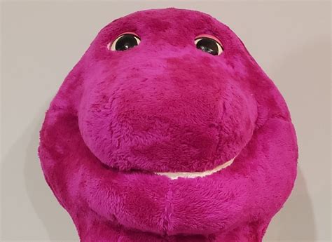 Vintage Full Size Barney Costume Head Feet And Hands Etsy