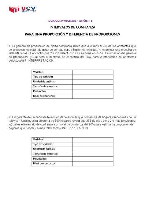 Ejercicios Intervalos De Confianza 2