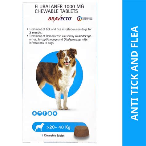 MSD Animal Health Bravecto (Fluralaner) Dog Tick and Flea Control ...