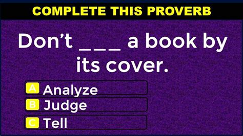 English Proverbs Quiz Can Score On This Simple Proverb Quiz