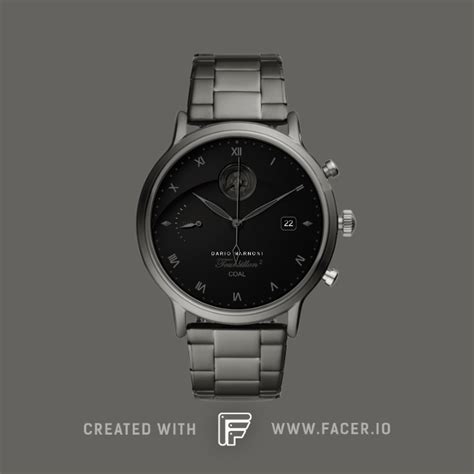 Dario Marnoni - Tourbillon 2 SILVER / COAL - watch face for Apple Watch ...