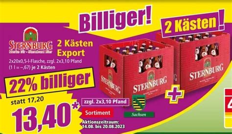 Sternburg K Sten Export X X L Flasche Angebot Bei Norma