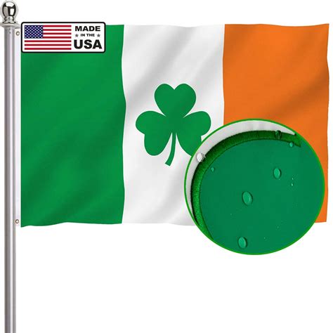 Irish Flag Four Leaf Clover