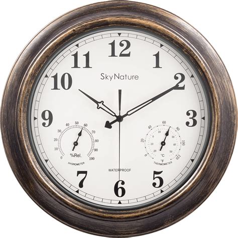 Amazon Skynature Outdoor Clocks Inch Large Indoor Outdoor