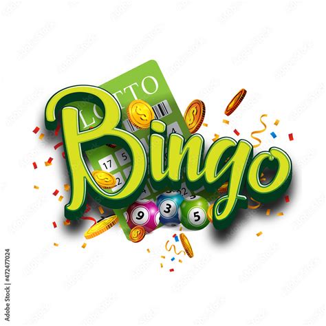 Bingo Text Design Transparent Background Stock Vector | Adobe Stock