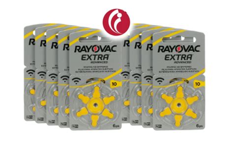 Pilha Para Aparelho Auditivo 10 Rayovac Extra Advanced 6 Unidades OTO