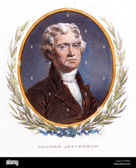 Thomas Jefferson 1743 1826 N19th Century Engraving Stock Photo Alamy