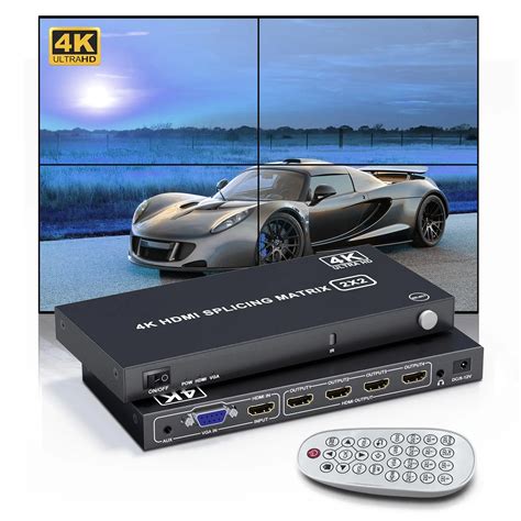 Настенный видеоконтроллер 2x2, 4K, 4K UHD, HDMI | AliExpress