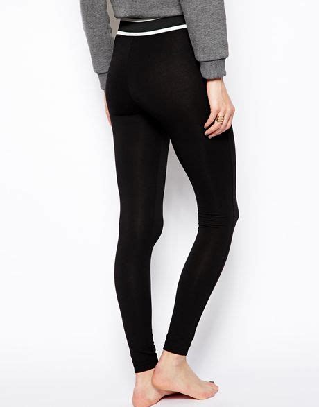 Asos Leggings In Soft Touch With Elasticated Waistband In Black Lyst