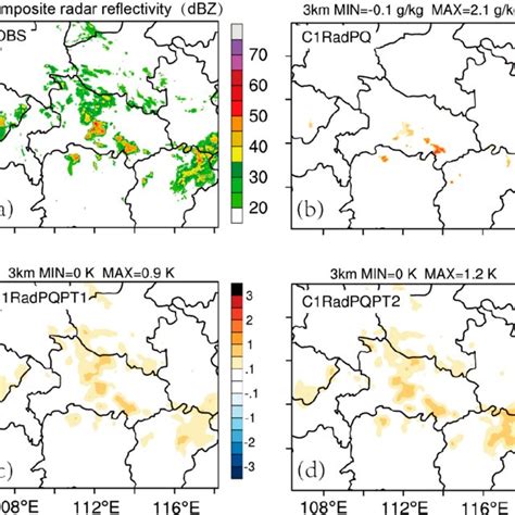 The Observed Composite Radar Reflectivity Dbz Fielda Analysis