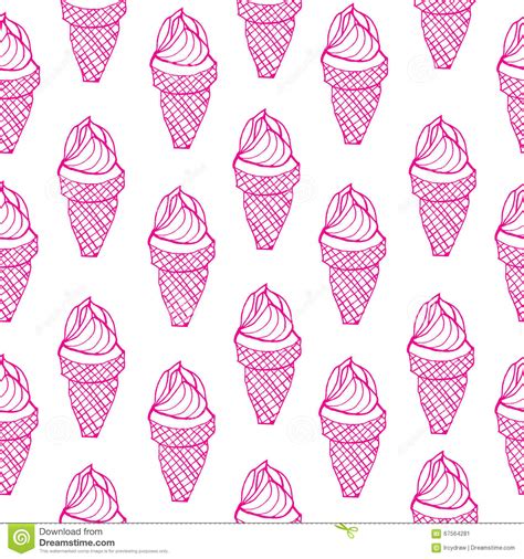 Helado Inconsútil Del Modelo Ilustración Del Vector Ilustración De