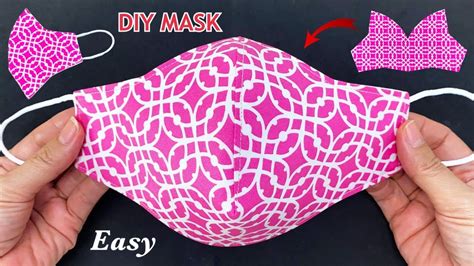 New Style Beautiful 3layers Mask Diy Breathable Face Mask Easy Pattern