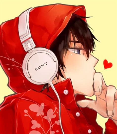 Anime Boy Headphones Hoodie