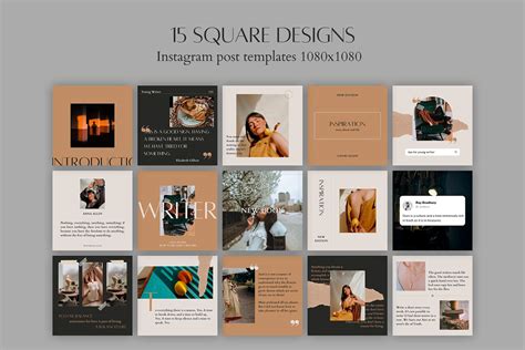 Instagram Templates For Writers On Behance