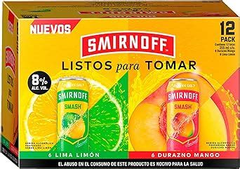 Smirnoff Smash Durazno Mango y Lima Limón Bebida Alchólica 12 Pack