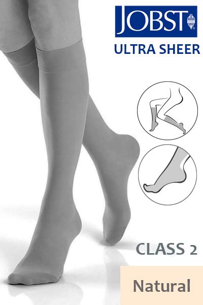 Jobst UltraSheer Class 2 Natural Knee High Compression Stockings