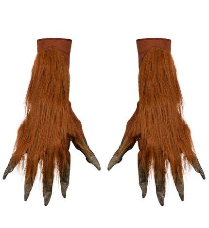 Werwolf Handschuhe Mit Krallen Pfotenballen Und Fell Krallenhand Klauen