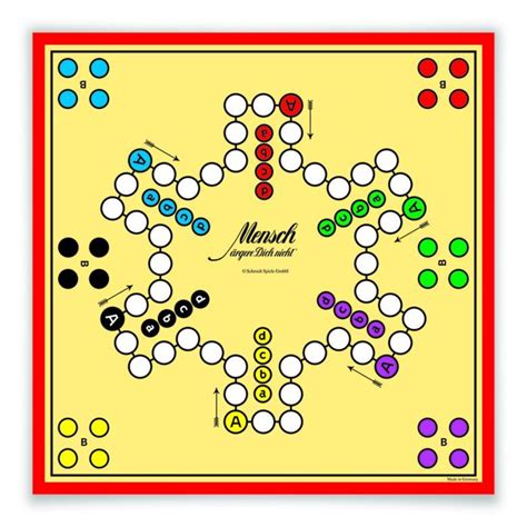 Klebefolie Mensch ärgere dich nicht 6er Original Board Game Template