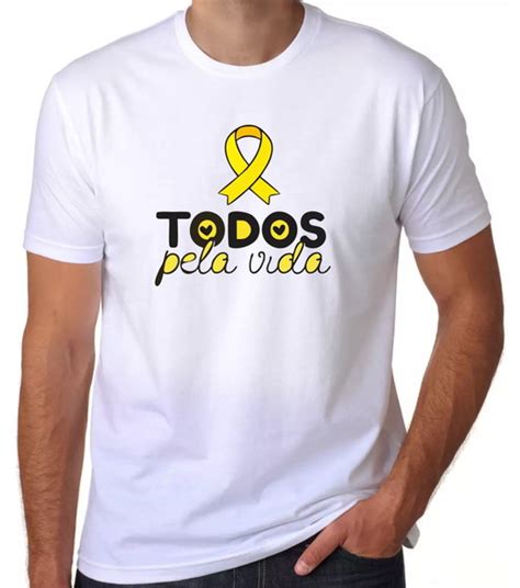 Camiseta Feminina Masculina Setembro Amarelo Todos Pela Vida