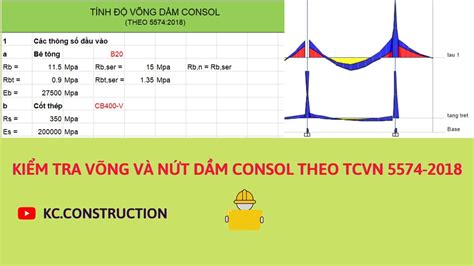 Kiểm tra võng và nứt dầm consol theo TCVN 5574 2018 YouTube