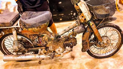 Genius Boy Restores A 54 Year Old 1970s Broken HONDA Motorbike