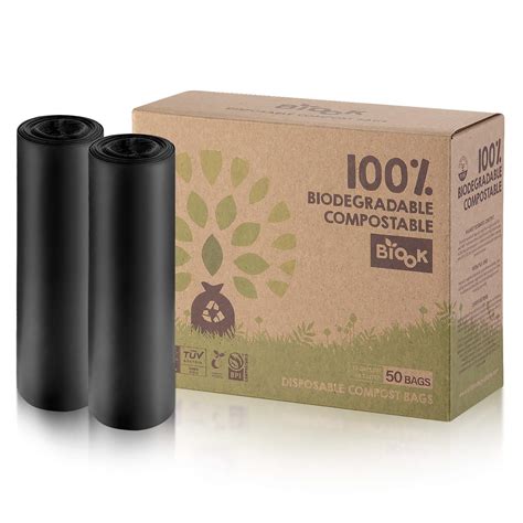 Buy Biook 100 Compostable And Biodegradable 13 Gallon T Bags 50 Count